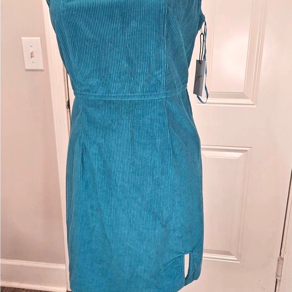 Teal Corduroy Dress